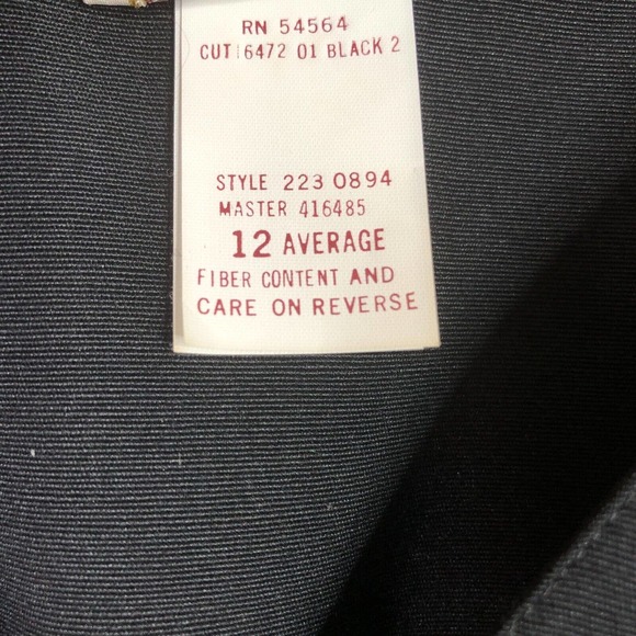 Vintage Luci Fellini Jumpsuit Black 1980s One Piece V-Neck Elastic Waist Size 12 - Picture 5 of 8